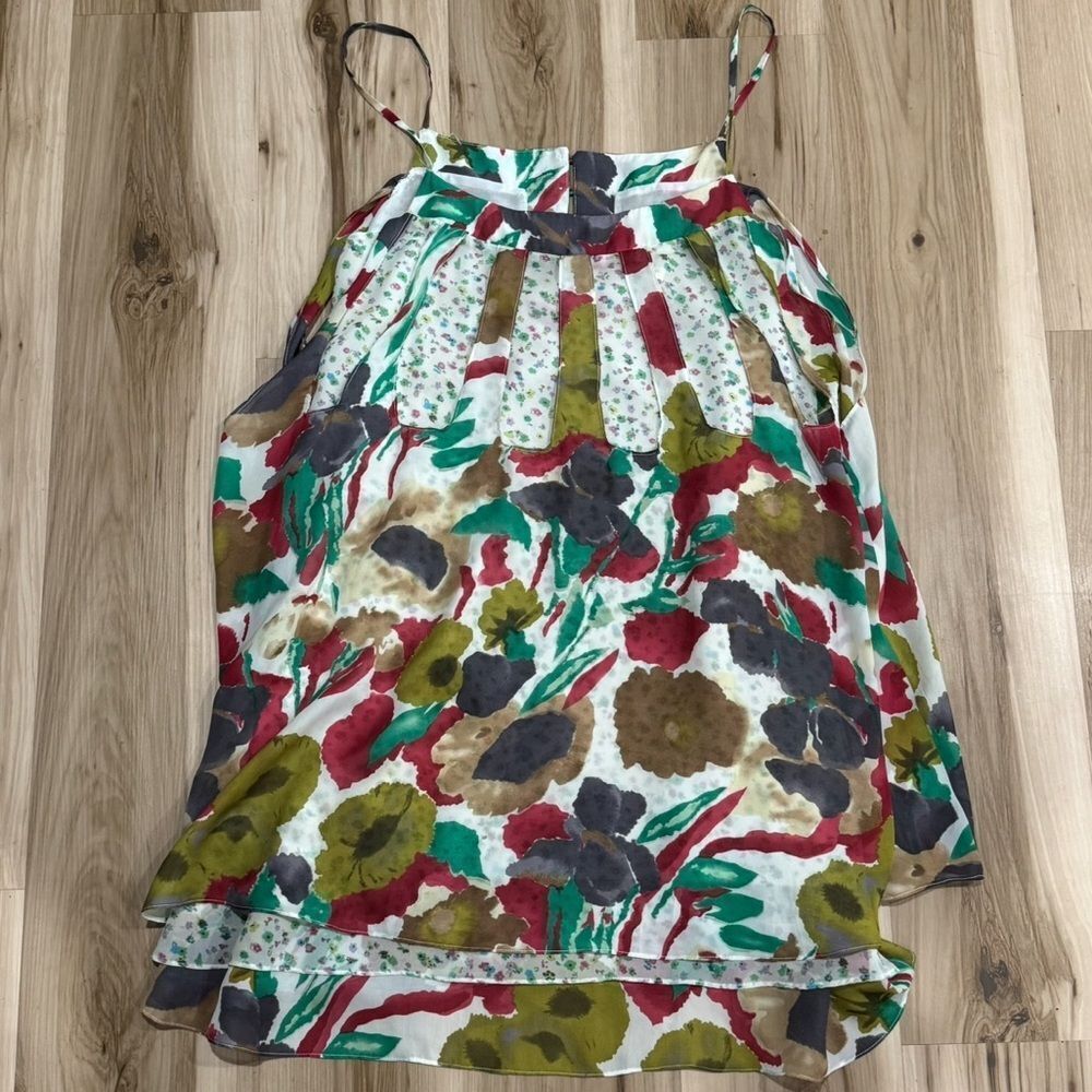 Anthropologie Ryu: Multi Print Contrast Tunic Sleeveless Dress Women’s Large
